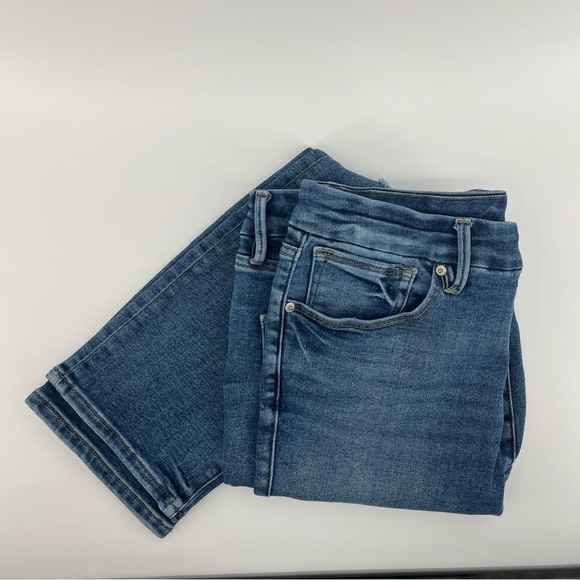 Good American Good Legs Stovepipe Distressed Jeans GLC1380T BLUE673 Size 15 - Picture 4 of 11